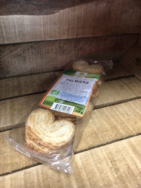 Palmiers feuilletés sans huile de palme