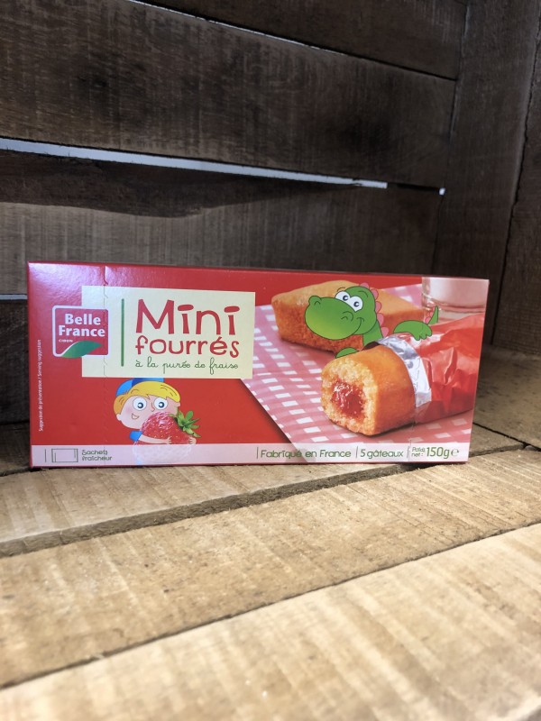 Mini fourré à la purée de fraises
