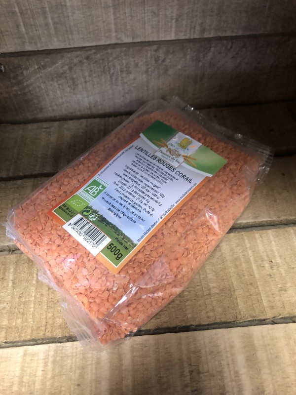 Lentilles rouges corail