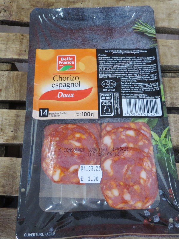 Chorizo espagnol doux
